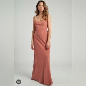 Jenny Yoo Shoshanna Mauve Copper Evening Gown